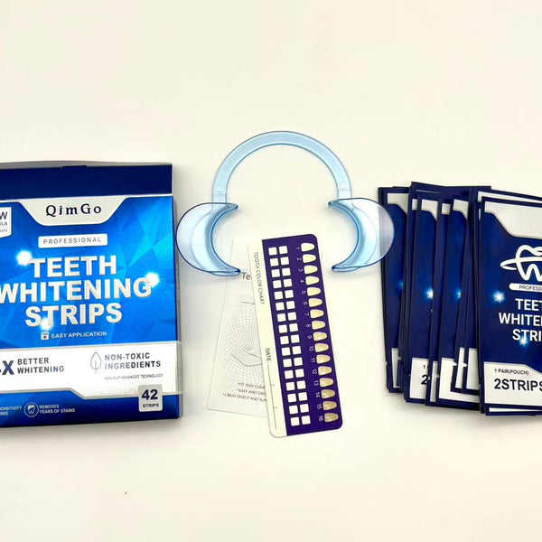 Tiras branqueadoras profissionais para dentes QimGo