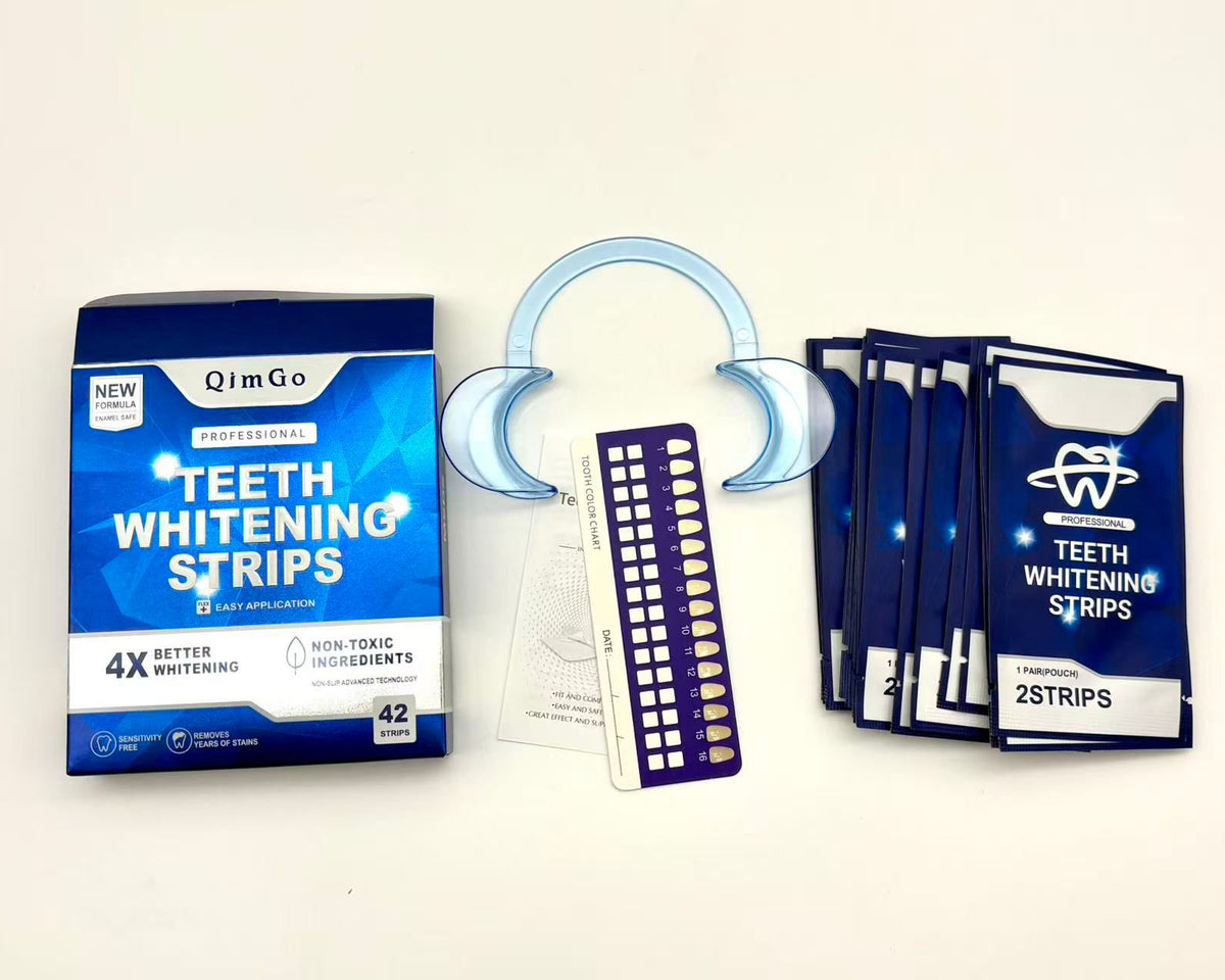 Tiras branqueadoras profissionais para dentes QimGo