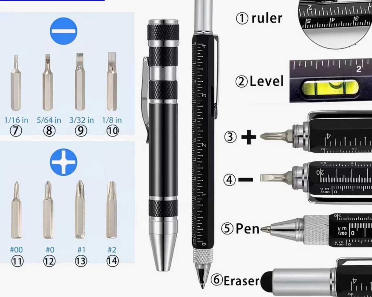 STYLO 14-EN-1 – L’ALLIÉ DE TOUS LES PROS ET BRICOLEURS